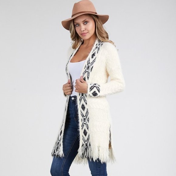 Cross-border Clothing Knitted Coat Amazon Fringed Sweater Cardigan Sweater For Women